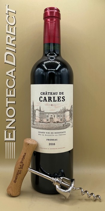 Fiche technique du Château de Carles, appellation Fronsac contrôlée, vin  rouge du Bordelais. Code SAQ: 11378439